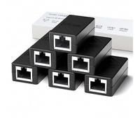 Lot de 8 Dinger coupleur RJ45 Cat5e câble Ethernet Extender Inline Coupler femelle vers femelle pour Cat6 Cat7