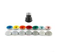 Lot de 8 disques de ponçage incurvés de 5,1 cm, tampons de polissage humides et secs pour pierre, béton, marbre, résine avec forme de bol (10 mm)