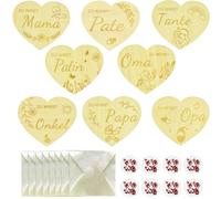 Lot de 8 disques en bois pour annoncer la grossesse, pour annoncer la grossesse, que vous deviendrez grands-parents, votre grand-mère et votre grand-père, votre bébé annonce (vous allez papa, maman,