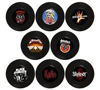 Lot de 8 disques en vinyle pour décoration murale, taille simple, 17,8 cm, pour décorer une fête de rock, une musique, un anniversaire, un bar, une fête à thème des années 70, 80, 90, rétro, vintage,