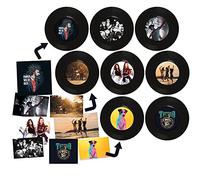 Lot de 8 disques muraux en vinyle pour décoration murale avec vos photos, taille 7 pouces, décorez votre salon Bars Fêtes à thème Rock Musique 60s 70s 80s Rétro Vintage Old School