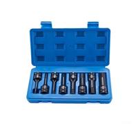 Lot de 8 douilles de 1,27 cm pour perceuses, outils de réparation automobile avec étui de rangement, H5 H6 H8 H10 H12 H14 H17 H19