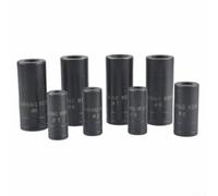 Lot de 8 douilles de robinet 1/4" 3/8" pour réparation de filetage, clé à douille carrée double tête, en acier au carbone, accessoire pour tarauds et filières