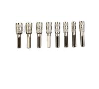 Lot de 8 douilles hexagonales à 6 points avec tige hexagonale pour écrous et boulons PH2.0 M2,5-5,5 mm, 8 pièces en métal argenté compatibles avec perceuse et poignée d'outils à main