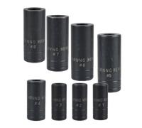 Lot de 8 douilles hexagonales pour travaux de métallurgie automobile, outil de réparation de camion