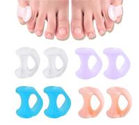 Lot De 8 Ecarteur Orteil,Separateur Orteil Vernis,Toe Spacer,Pansement Cors Au Pied,Valgus,Séparateurs En Silicone,Séparateurs En Silicone,Séparateurs De Protection Des Orteils Pour Soulager Les Pieds