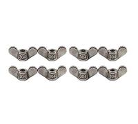 Lot de 8 écrous à ailettes M8 en acier inoxydable 304 avec attaches torsadées à la main en forme d'aile de papillon.