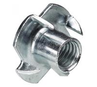 Lot de 8 écrous à enfoncer acier chromé HETTICH - l.22 mm