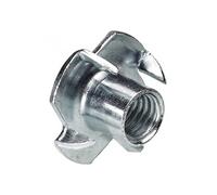 Lot de 8 écrous à enfoncer acier chromé, l.22 mm