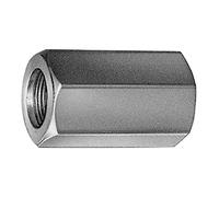 Lot de 8 écrous de connexion M10 x 50 - Écrous longs filetés - Manchons filetés hexagonaux galvanisés SW 13 M10 x 50 - 8 pièces