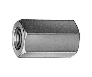 Lot de 8 écrous de connexion M10 x 50 - Écrous longs filetés - Manchons filetés hexagonaux galvanisés SW 13 M10 x 50 - 8 pièces