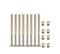 Lot de 8 écrous M6 x 100 mm en acier au carbone pour meubles, vis à six pans creux avec écrous à barillet pour chaise, meuble, lit