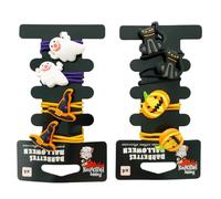 Lot de 8 Elastiques à Cheveux Halloween Motifs Aléatoires Couleur Mixte Enfants et Adultes