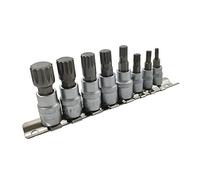 Lot de 8 embouts à cannelure à 12 pans - Triple embout carré 1/4 et 3/8 - M4-M16
