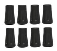 Lot de 8 embouts de canne 4, 1 cm en plastique avec rondelle renforcée en métal, bâton marche antidérapant remplacement pour sentiers pavés, chemins rocheux et trottoirs