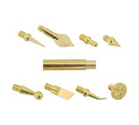 Lot de 8 embouts de fer à souder compatibles 936 pour soudure et impression 3D - Embouts de rechange en laiton avec manchon adaptateur