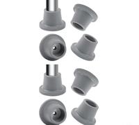 Lot de 8 embouts de pieds en caoutchouc robustes de 2,8 cm pour chaises de douche, pieds de rechange antidérapants avec inserts métalliques, compatibles avec bancs tubulaires droits