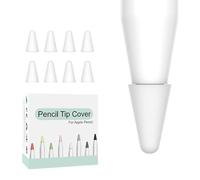 Lot de 8 embouts de rechange compatibles avec Apple Pencil 1ère 2ème génération Apple Pencil Embouts de protection en silicone pour iPad Pro 11" 10,5" 12,9" 9,7" Blanc