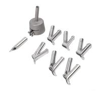 Lot de 8 embouts de soudage pour soudeur à air chaud de 1500 à 2000 W, accessoires de soudure en acier inoxydable de 32 mm de diamètre, compatibles avec les feuilles en plastique PP et PVC