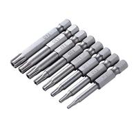 Lot de 8 embouts de tournevis Torx à 6 points T8 T10 T15 T20 T25 T27 T30 T40 50 mm General Bit Set double extrémité pour montage de meubles IKEA