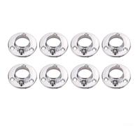 Lot de 8 embouts ronds en métal pour tringle de placard 25 mm avec bride de support offrant une installation sûre pour penderie