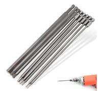 Lot de 8 embouts Torx longs 200 mm - T8 T10 T15 T20 T25 T27 T30 T40 - Tête étoile - Jeu d'outils