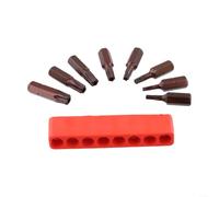 Lot de 8 embouts Torx TS8-TS40 pour perceuse électrique - Embouts en acier trempé inviolables avec support organisé - Accessoires de tournevis professionnels pour réparation automobile