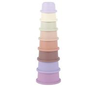 Lot de 8 empilables en polypropylène pour lapin 28,8 x 8,3 x 8,3 cm | Ensemble de gigognes pour cacher des friandises | Tasses multicolores avec trous de drainage pour l'enrichissement