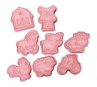 Lot de 8 emporte-pièces à biscuits - 2 cm - Style ferme - Pour la pâtisserie - Pour fondant et cuisine - Pour boulangers familiaux, débutants et experts - Moules à biscuits en L