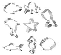 Lot de 8 emporte-pièces en acier inoxydable dauphin étoiles de mer coquillage hippocampe poisson clown requin sirène queue