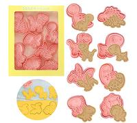 Lot de 8 emporte-pièces en forme d'animaux, emporte-pièces 3D, emporte-pièces pour biscuits, emporte-pièces 3D, emporte-pièces pour enfants, emporte-pièces 3D, coupe-cookie pour enfants