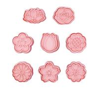 Lot de 8 emporte-pièces en forme de fleur, emporte-pièces en forme de fleur, emporte-pièces pour fondant, biscuits, moules à fleurs, outils de fleurs de boulangerie, mini emporte-pièces pour fondant
