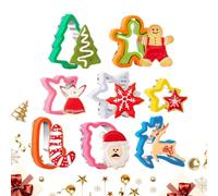 Lot de 8 emporte-pièces en forme de formes de Noël en acier inoxydable | Petits emporte-pièces pour la maison, la cuisine, les vacances d'hiver, les collations, les desserts, les gâteaux