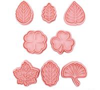 Lot de 8 emporte-pièces en forme de trèfle d'érable pour projets de pâtisserie, loisirs créatifs et décoration de pâtisserie
