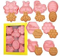 Lot de 8 emporte-pièces en plastique Thème fête des abeilles