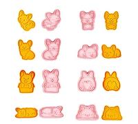 Lot De 8 Emporte-pièces Pour Chien Corgi, Tampons à Biscuits En Forme De Pain D'épice En Relief 3D, Adaptés Pour La Décoration De Glaçage, Mini Moules à Tarte, Emporte-pièce Pour Tarte Aux Pommes