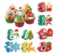 Lot de 8 emporte-pièces pour toast sur le thème de Noël | Petits emporte-pièces pour la maison, la cuisine, les vacances d'hiver, les collations, les desserts, les gâteaux