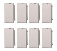 Lot de 8 enjoliveurs compatibles avec Bticino Axolute, faux pôle de 1 place (blanc)