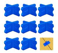Lot de 8 entretoises bleues pour créer des espaces uniformes entre les planches de terrasse, 4 épaisseurs (0,6 cm, 0,3 cm, 0,9 cm, 0,6 cm), convient pour les panneaux composites ou le bois traité sous