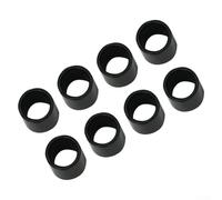 Lot de 8 entretoises de roulement en alliage de 10 mm pour roues de scooter ou de skateboard avec axe de 8 mm, convient aux scooters Push & Stunt, rollers et quads, extérieur (noir, 8 pièces)