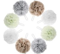 Lot de 8 éponges de bain en maille pour le corps en loofah