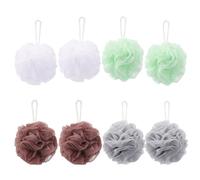 Lot de 8 éponges de bain en maille pour le corps en loofah