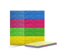 Lot de 8 éponges de nettoyage respectueuses de l'environnement, 100 % cellulose naturelle, anti-rayures, durables, réutilisables et biodégradables, compressées, couleurs assorties