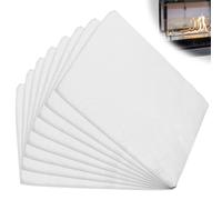 Lot de 8 éponges en céramique pour cheminée au bioéthanol, 30 x 20 cm, éponge en céramique pour brûleur au bioéthanol, cheminée de table intérieure, éponge en céramique, isolation en fibre céramique