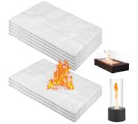 Lot de 8 éponges en céramique pour cheminée au bioéthanol, pour cheminée au bioéthanol, remplacez la mèche pour cheminée de table d'intérieur pour prolonger la durée de combustion, 30 x 20 x 0,5 cm