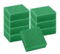 Lot de 8 éponges filtrantes - 95 x 95 x 48 mm - Éponges fines - 50 PPI - Coton biochimique haute densité - Compatible avec Juwel Compact/Bioflow 3.0/M (vert)