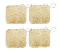 Lot de 8 éponges Vaisselle biodégradables en Fibre de luffa, Fibre Naturelle et compostable, éponge en Fibre végétale Naturelle, éponge écolo, éponge Lavable (7x9x0,3 cm)