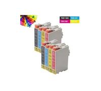 Lot de 8 Epson T0611 Cartouches d'encre Compatible pour Epson Stylus DX4850 D88PE DX3800 D88
