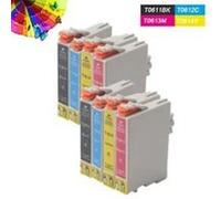 Lot de 8 Epson T0611 Cartouches d'encre Compatible pour Epson Stylus DX4850 D88PE DX3800 D88