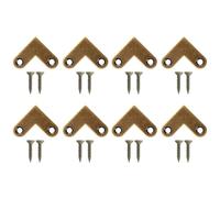 Lot de 8 équerres d'angle en cuivre en forme de L - Kit de réparation de cadre photo - Pour armoire de cuisine en forme de L - Bronze